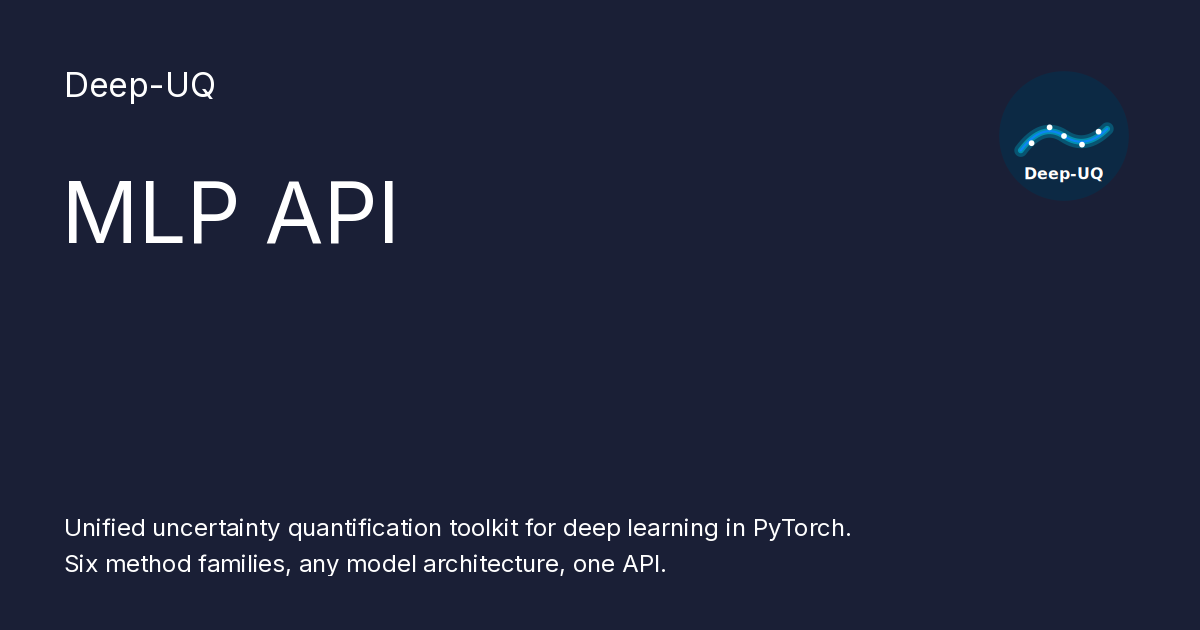 MLP API - Deep-UQ