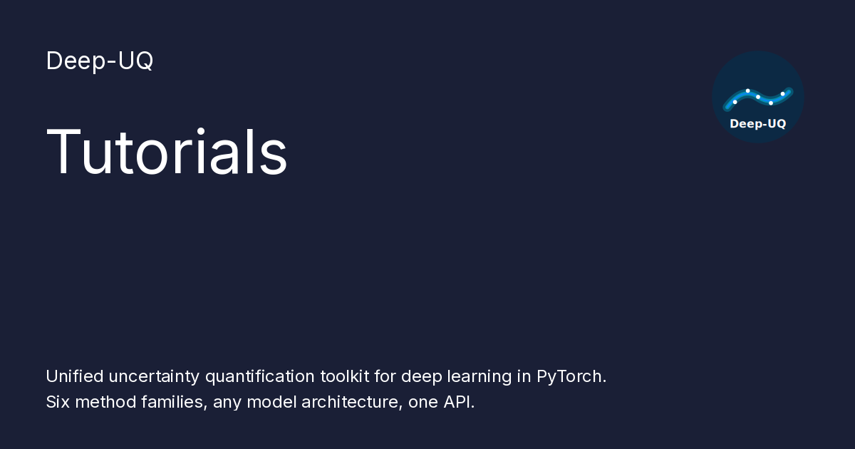 Tutorials - Deep-UQ